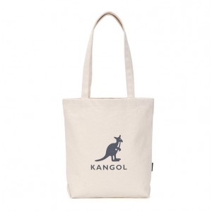  Kangol Flocking Simbol Canvas Eco Bag- Ivory 0041